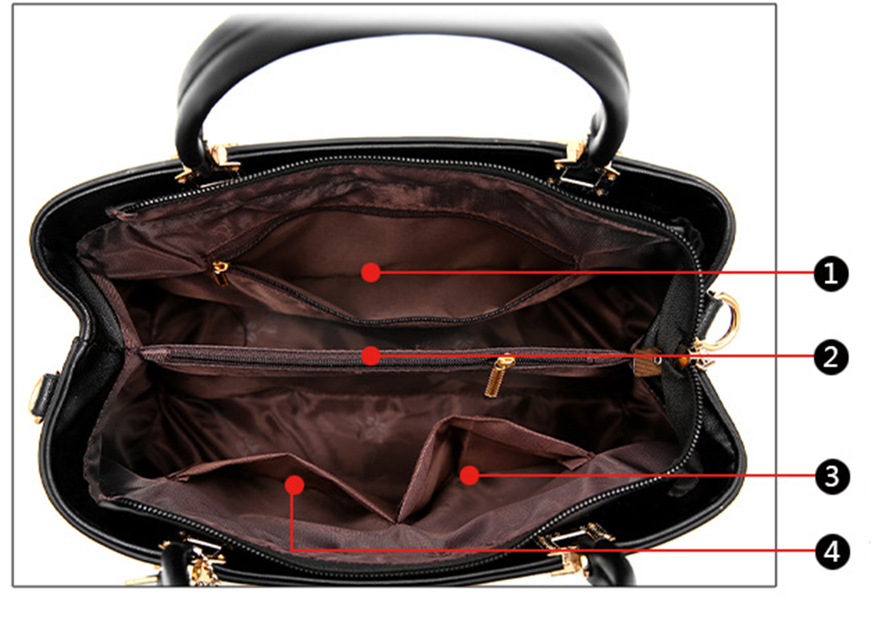 Women PU Leather Handbags Crossbody Shoulder Tote Satchel Bag Purse Messenger